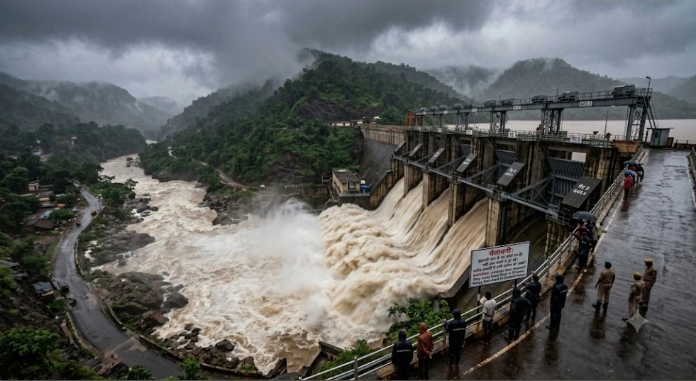 इंद्रावती बांध के गेट खोले गए: बस्तर और तटीय इलाकों में भारी बारिश का अलर्ट, नदी-नालों से दूर रहने की अपील